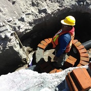 Construcción de drenaje sanitario