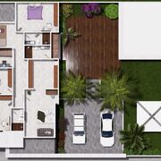 Planta alta en maqueta 3D · Diseño residencial pensado para Mexicali y Guamúchil