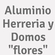 Logo Aluminio Herreria y Domos "flores"_11396