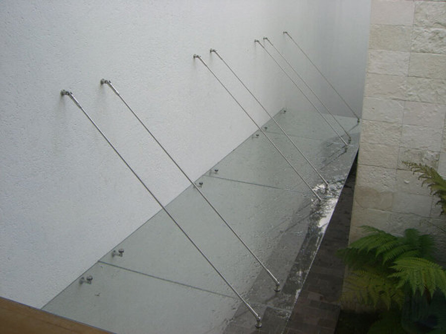 Marquesina de vidrio