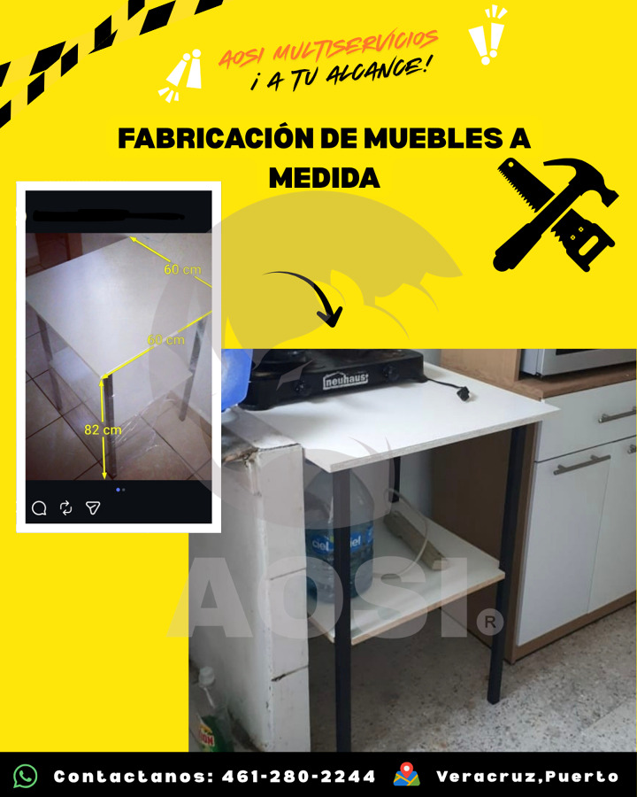 MESA PARA COCINA ADAPTADA A MEDIDA
