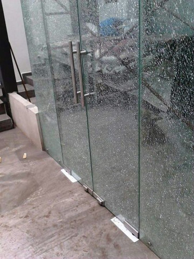 puertas templadas (cristal craquelado)