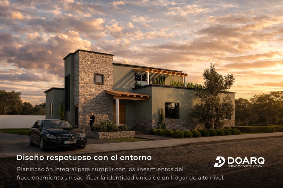Residencia Contemporánea con Acabados en Piedra Natural