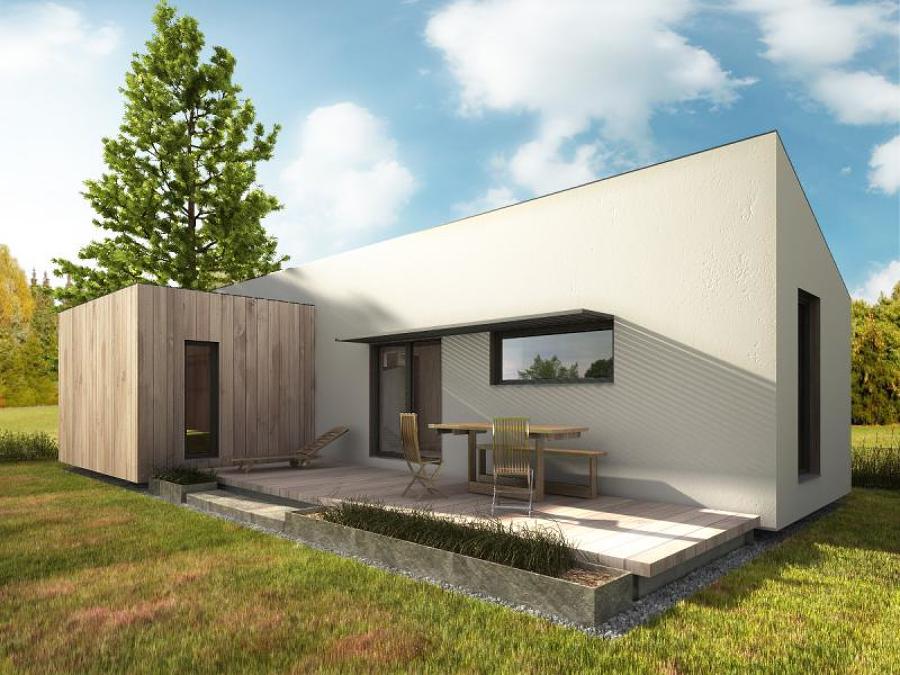 Casa con material Prefabricado