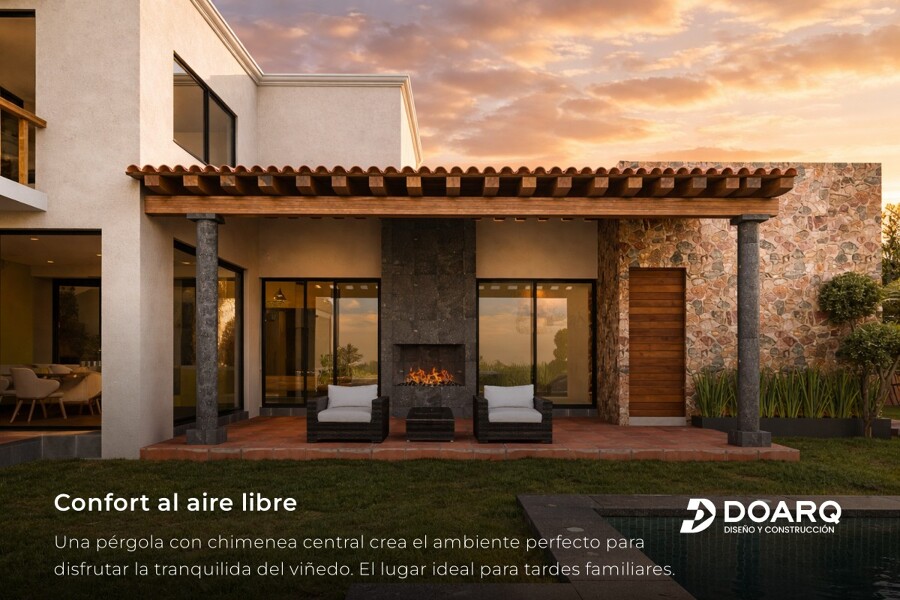 Terraza con Diseño Cálido y Funcional