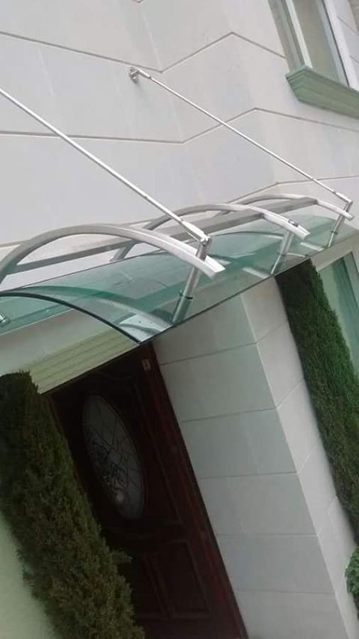 domo de cristal templado con soporte de acero