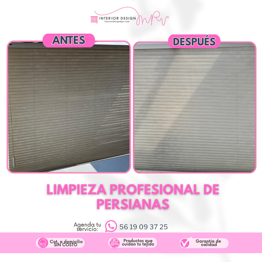Lavado de persiana celular.