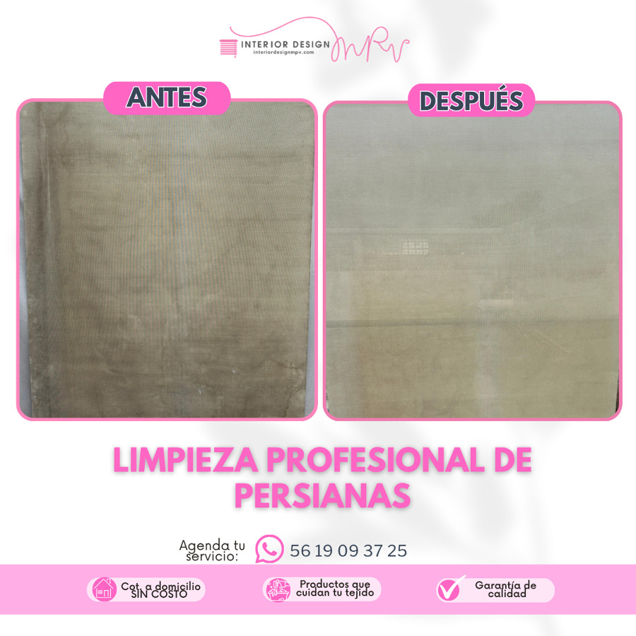 Lavado de persiana celular.