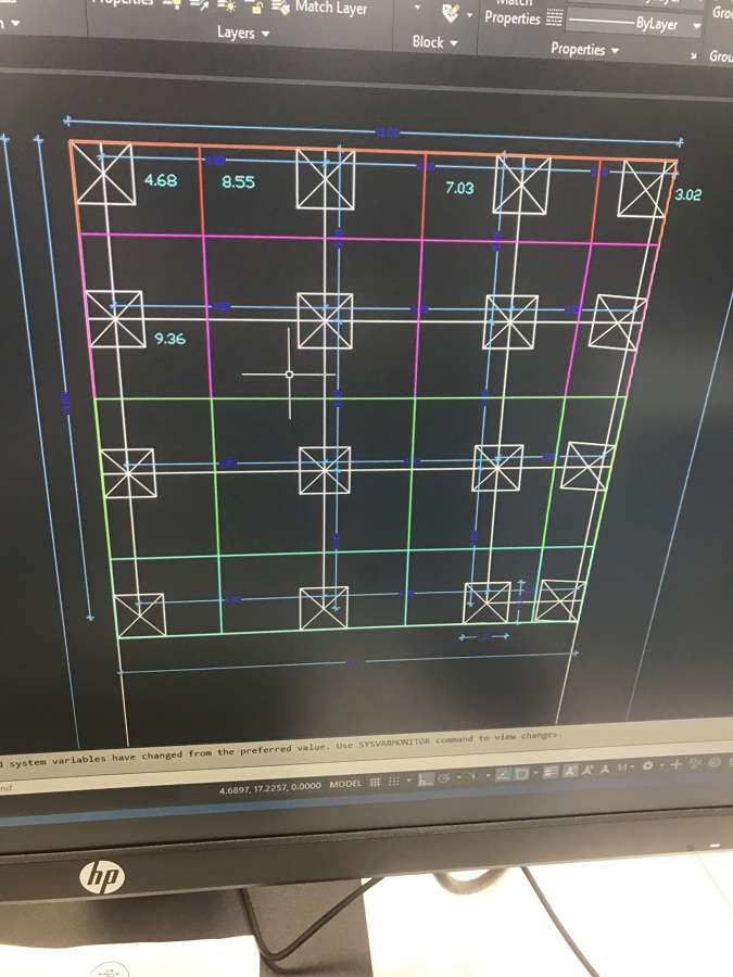 Propuesta de ubicación de zapatas aisladas