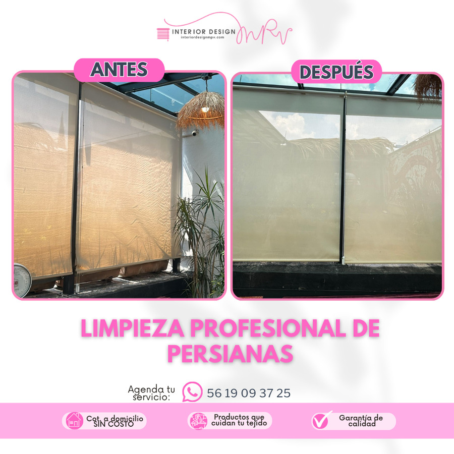 Lavado de persiana celular.