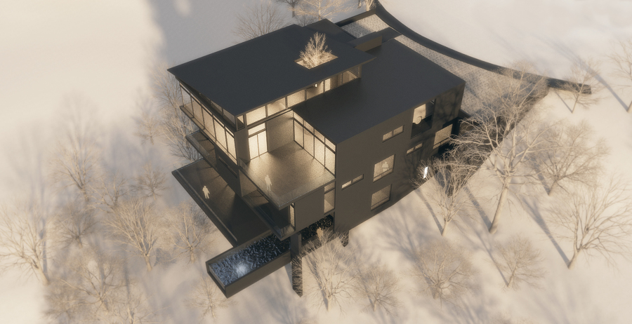 Vivienda Olinala - Perspectiva Aérea