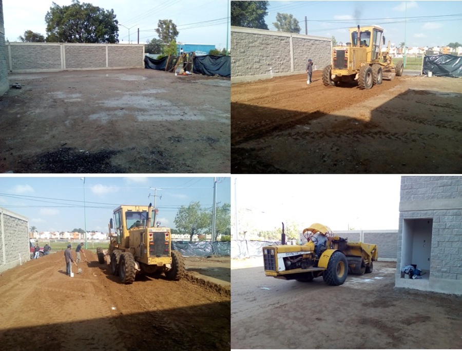 Renivelacion de plataforma en área de patios