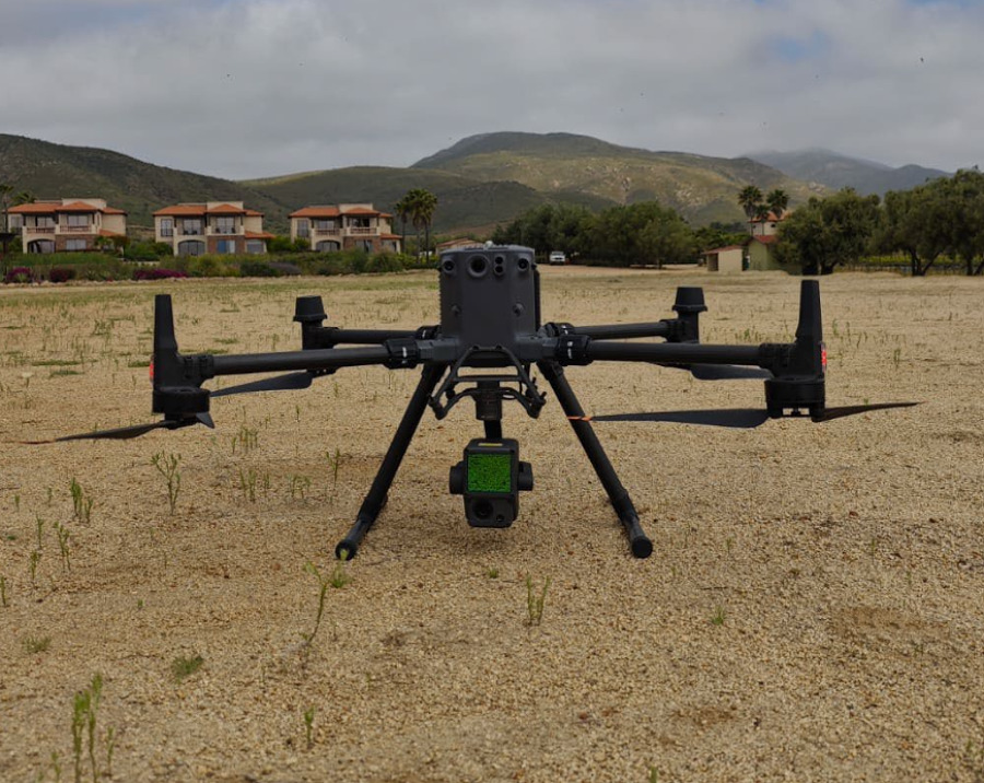 Dron en campo