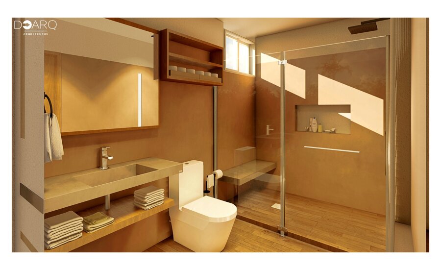 Baño completo con estilo moderno