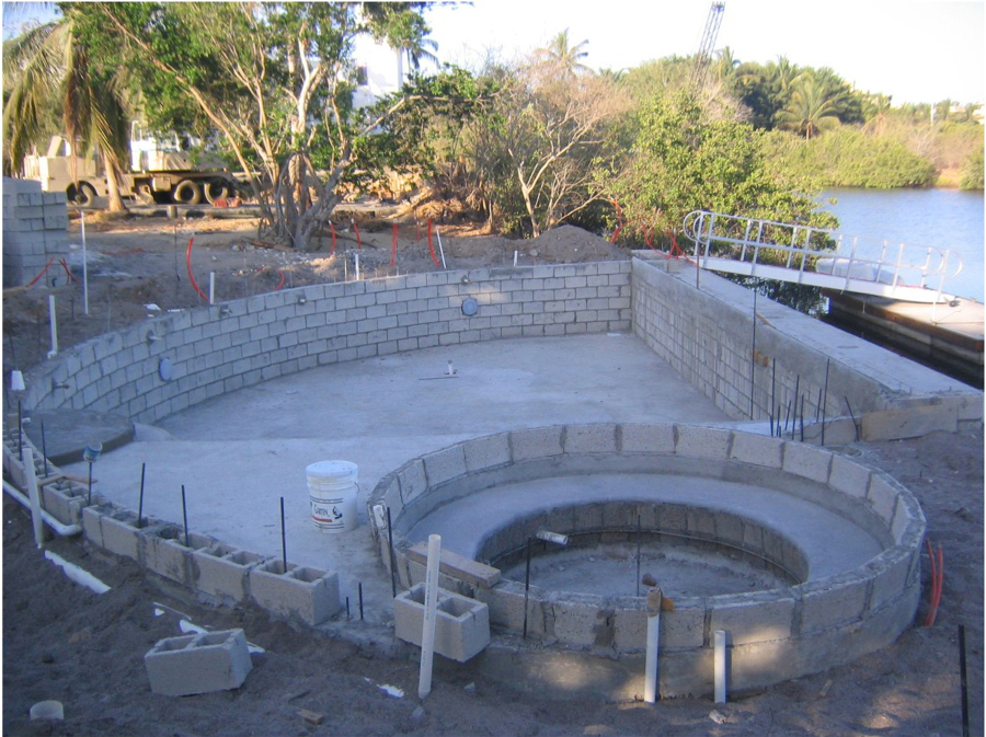 construccion de alberca (proceso)