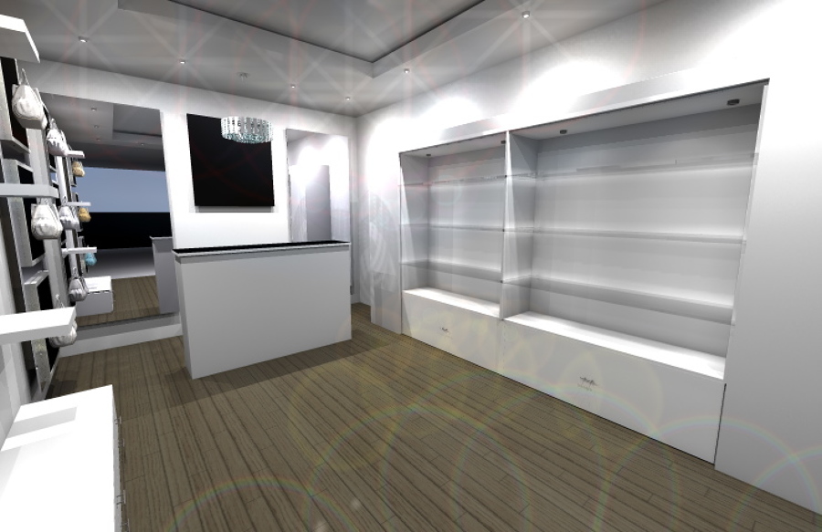 CONSTRUCCIÓN EN TABLA ROCA DE TIENDA DE ROPA EN AEROPUERTO