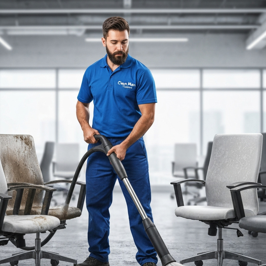 Limpieza de sillas secretariales