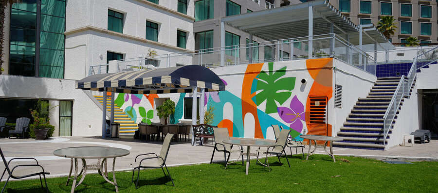 Mural en área de Alberca