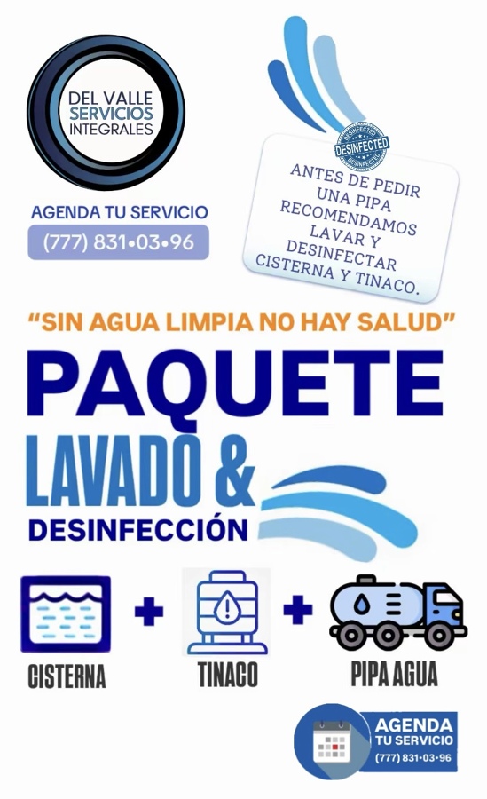 LAVADO Y DESINFECCIÓN CISTERNAS Y TINACOS CUERNAVACA