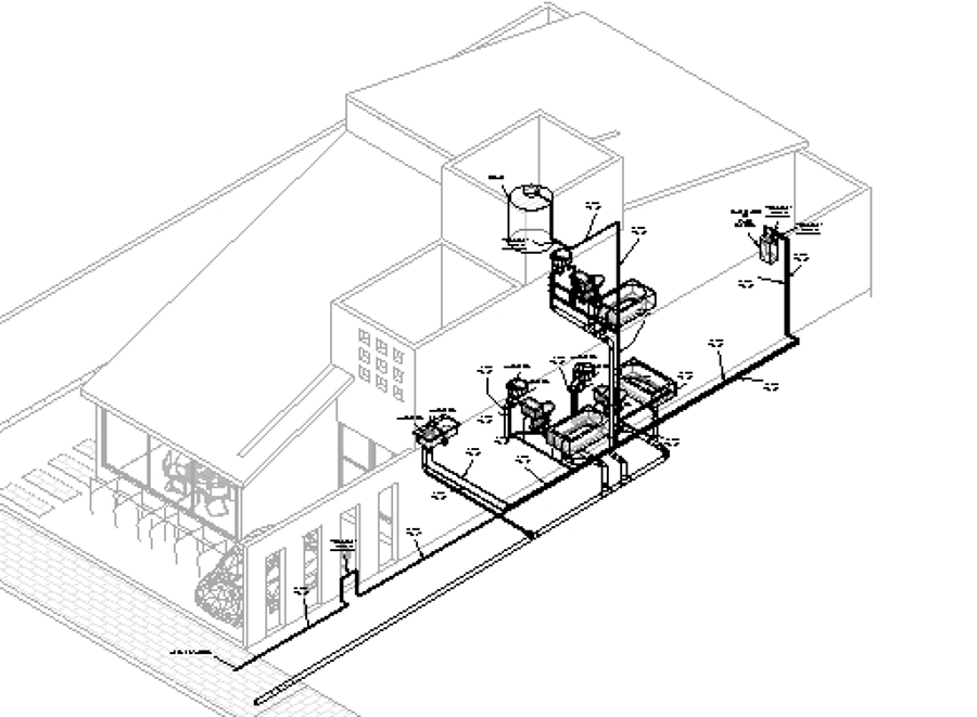 Modelado MEP de Casa - Habitación