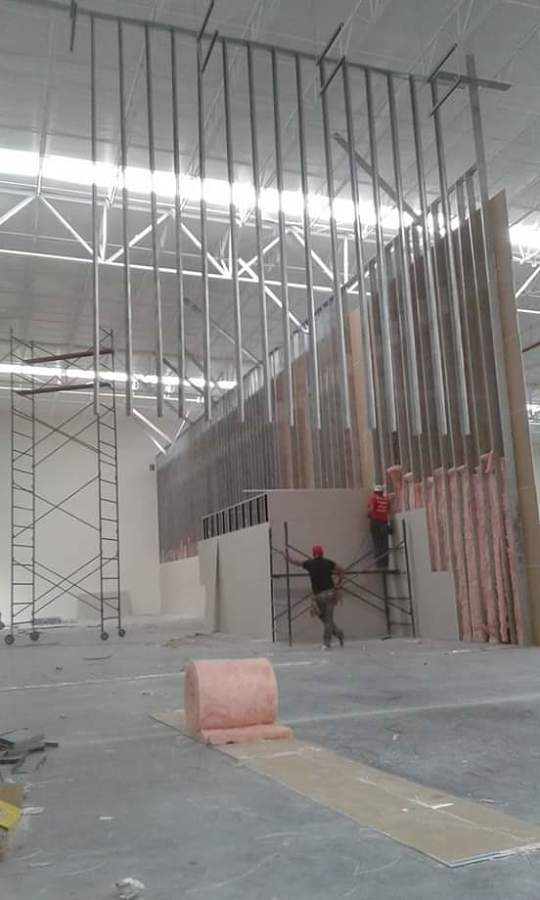 Muro de tablaroca con aislante