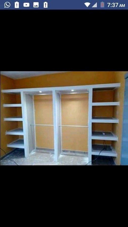 Clóset echo con madera y tablaroca