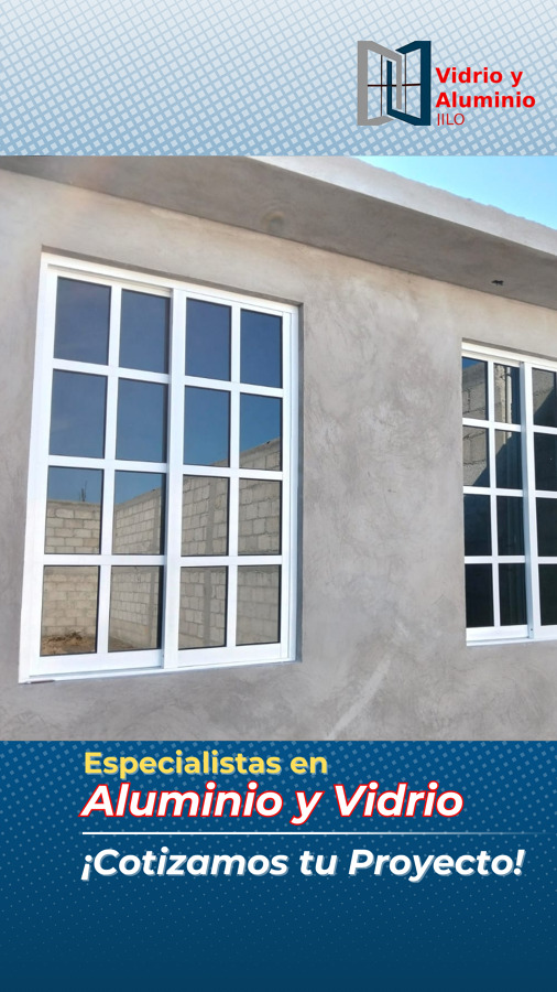 Ventana de aluminio con diseño clasico