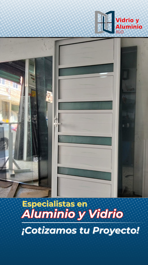 Fabricación de puerta de aluminio con diseño del cliente