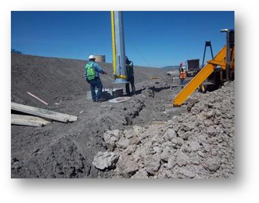 INSTALACION DE SUPER POSTES DE 30 MTS DE ALTURA