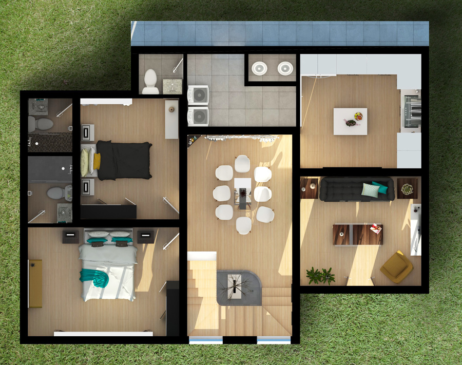 PLANTA CASA HABITACION, INDIA
