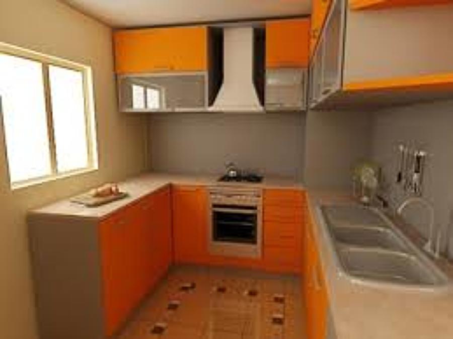 cocina color naranja