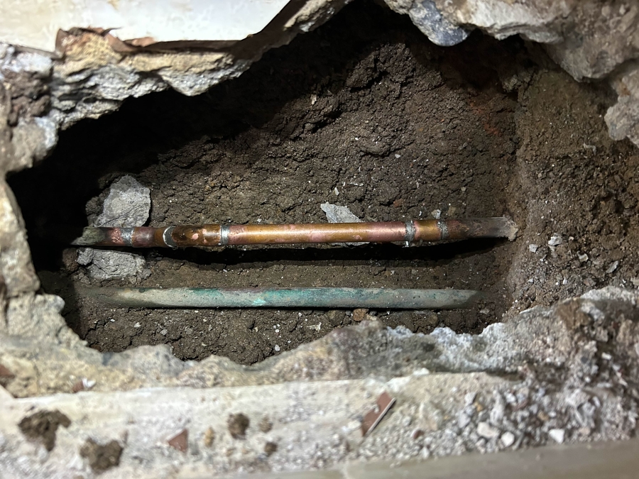 Reparación de tubería antigua de cobre