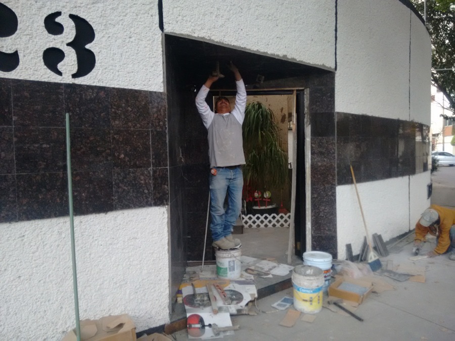 Colocación de marmol