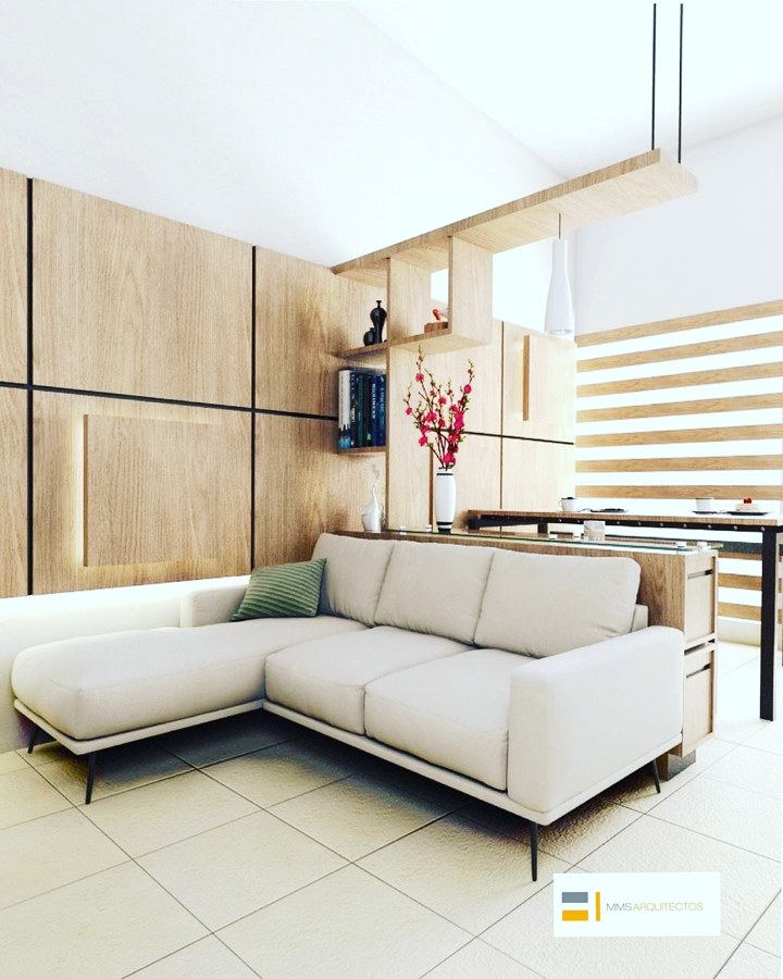 RENDER DE REMODELACION DE SALA ESTILO MINIMALISTA