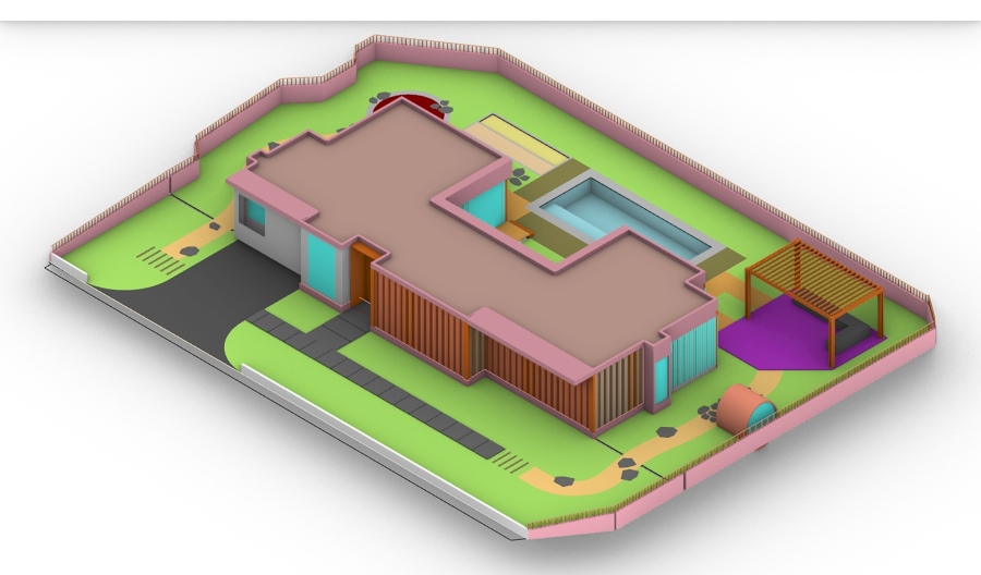 Isometrico de diseño de paisaje