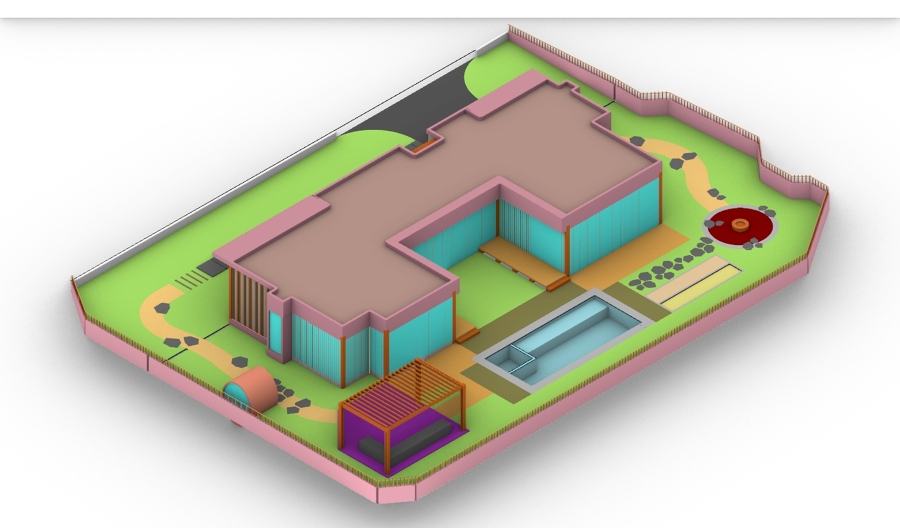 Isometrico de diseño de paisaje