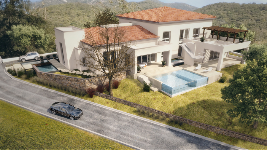 Vivienda Carrales - Perspectiva Aérea
