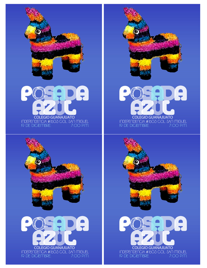Diseño de invitación a posada 