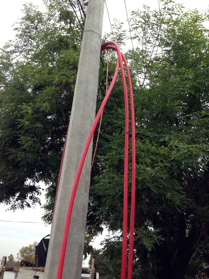 Poste con Transición Media Tension 