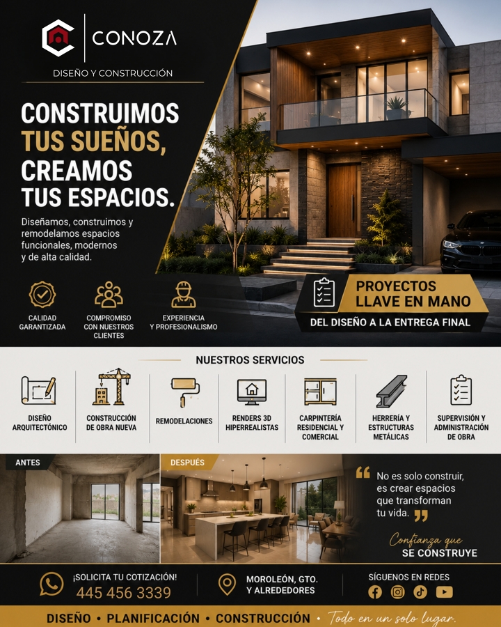 Promocional Conoza Diseño y Construcción.