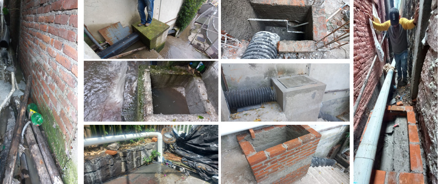 Reconexión de linea de drenaje de aguas negras