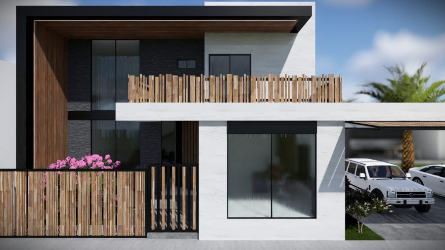 fachada principal · Proyecto residencial adaptado a Mexicali y Guamúchil mmarquitecto