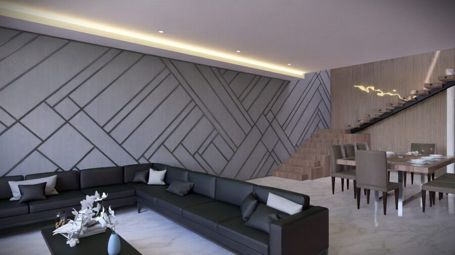 Sala principal · Proyecto residencial adaptado a Mexicali y Guamúchil