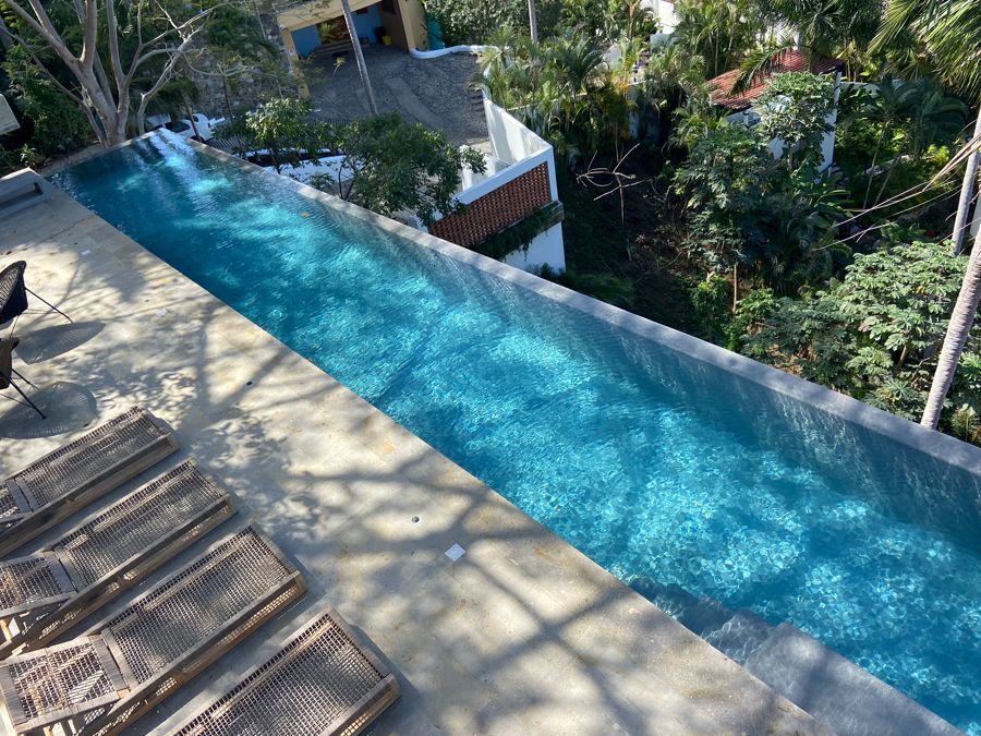 Trabajo terminado Alberca Impermeabilizada en segundo piso