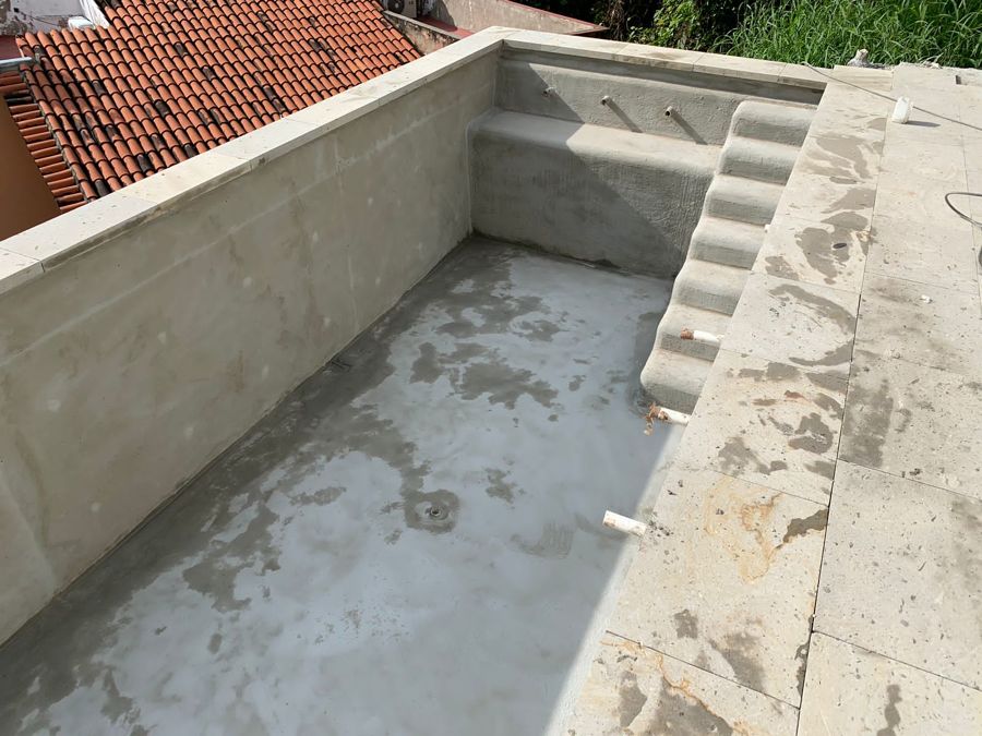 Alberca impermeabilizada con sistema Vandex