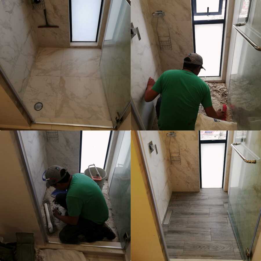 Cambio de loseta en área de regadera