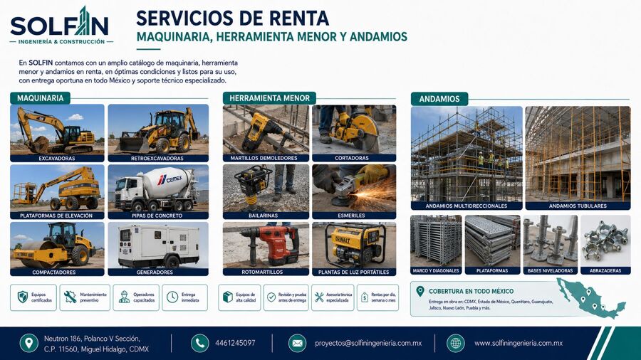 Renta de Maquinaria y Equipo Menor