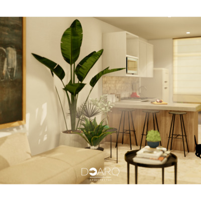 Diseño de interiores con tonos cálidos y acentos naturales