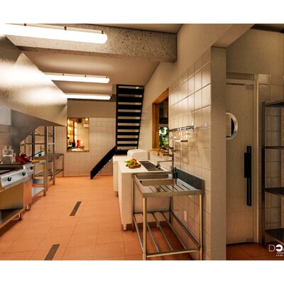 Diseño de cocina para restaurante