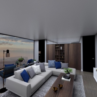 Render- Diseño de Interiores en Departamento.
